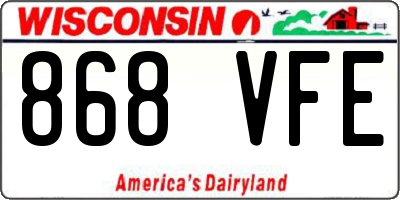WI license plate 868VFE