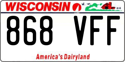 WI license plate 868VFF