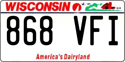 WI license plate 868VFI
