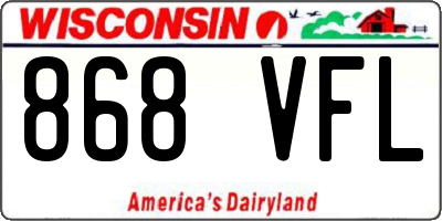 WI license plate 868VFL