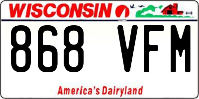 WI license plate 868VFM