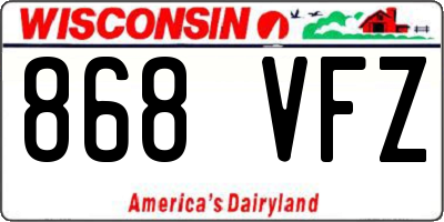 WI license plate 868VFZ
