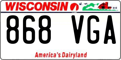 WI license plate 868VGA
