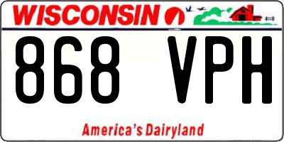 WI license plate 868VPH