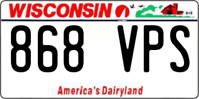 WI license plate 868VPS