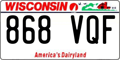 WI license plate 868VQF