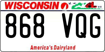 WI license plate 868VQG