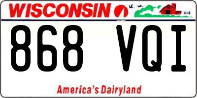 WI license plate 868VQI