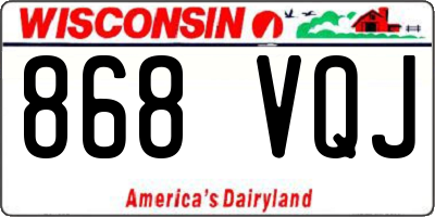 WI license plate 868VQJ