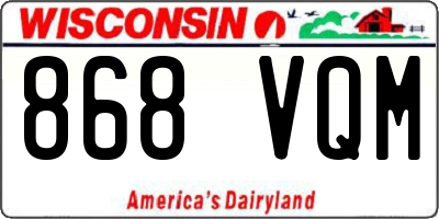 WI license plate 868VQM