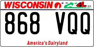WI license plate 868VQQ