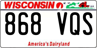 WI license plate 868VQS