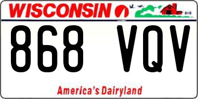 WI license plate 868VQV