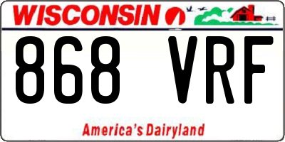 WI license plate 868VRF
