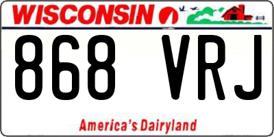 WI license plate 868VRJ