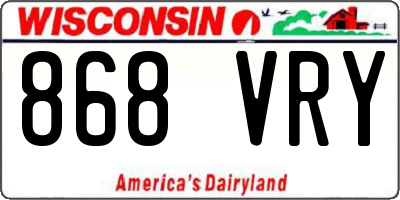 WI license plate 868VRY