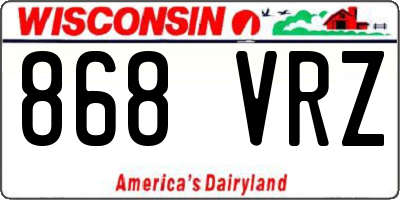 WI license plate 868VRZ