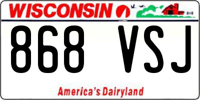 WI license plate 868VSJ