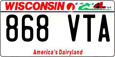 WI license plate 868VTA
