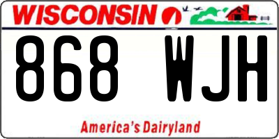 WI license plate 868WJH