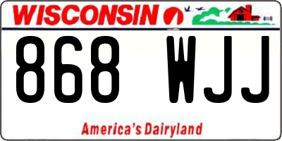 WI license plate 868WJJ