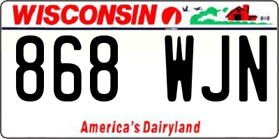WI license plate 868WJN