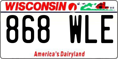 WI license plate 868WLE