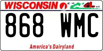 WI license plate 868WMC