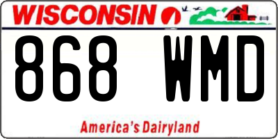 WI license plate 868WMD