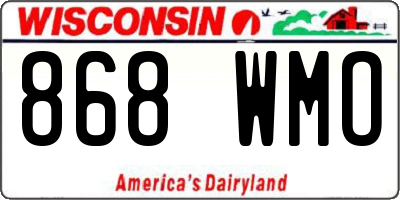 WI license plate 868WMO