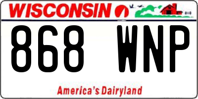 WI license plate 868WNP