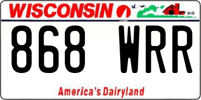 WI license plate 868WRR