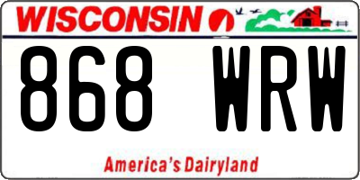 WI license plate 868WRW