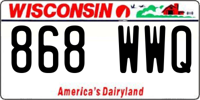 WI license plate 868WWQ