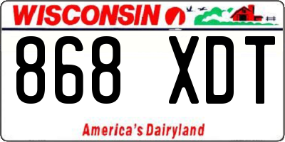 WI license plate 868XDT