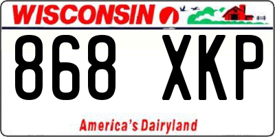 WI license plate 868XKP