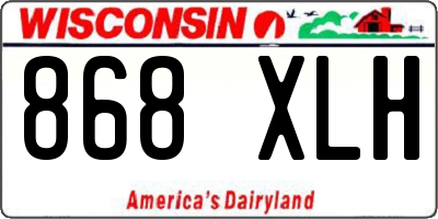 WI license plate 868XLH