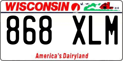 WI license plate 868XLM