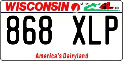 WI license plate 868XLP