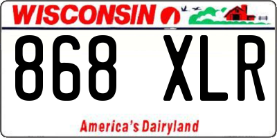 WI license plate 868XLR