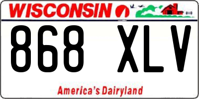 WI license plate 868XLV
