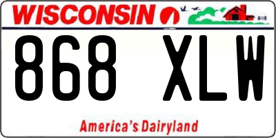 WI license plate 868XLW