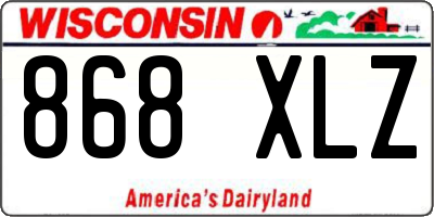 WI license plate 868XLZ