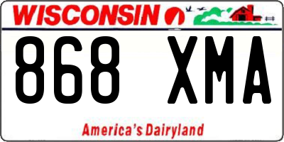 WI license plate 868XMA