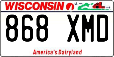 WI license plate 868XMD