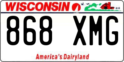 WI license plate 868XMG