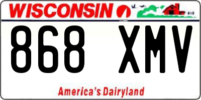 WI license plate 868XMV