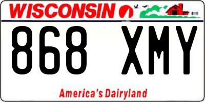 WI license plate 868XMY
