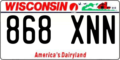 WI license plate 868XNN