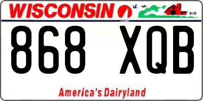 WI license plate 868XQB